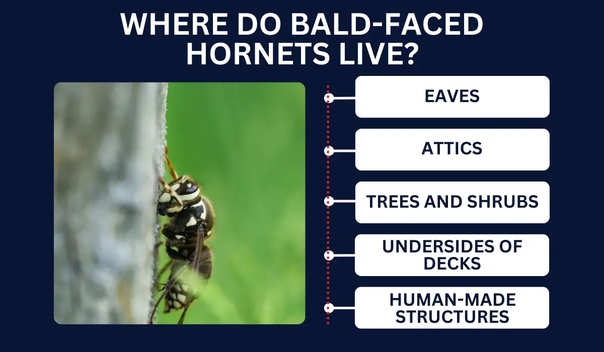 WHERE DO BALD-FACED HORNETS LIVE?