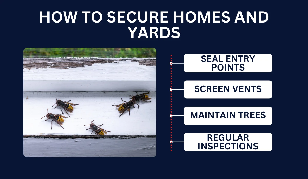 secure homes and yards from hornets