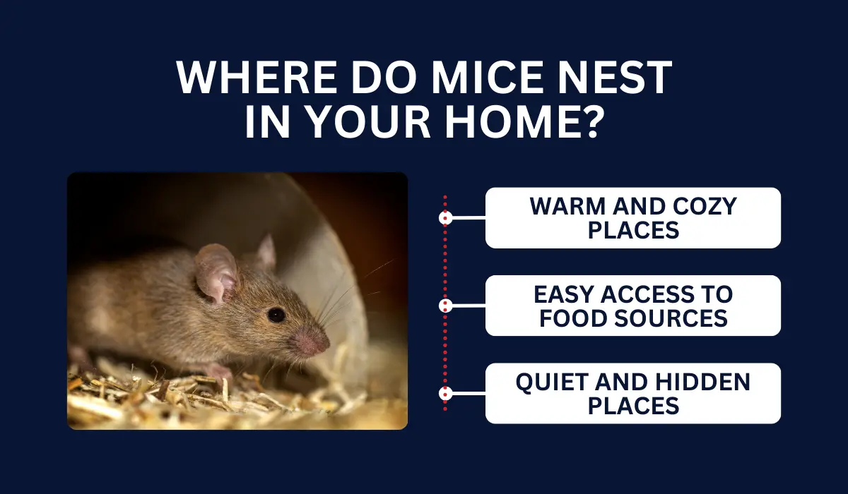 WHERE DO MICE NEST IN YOUR HOME?