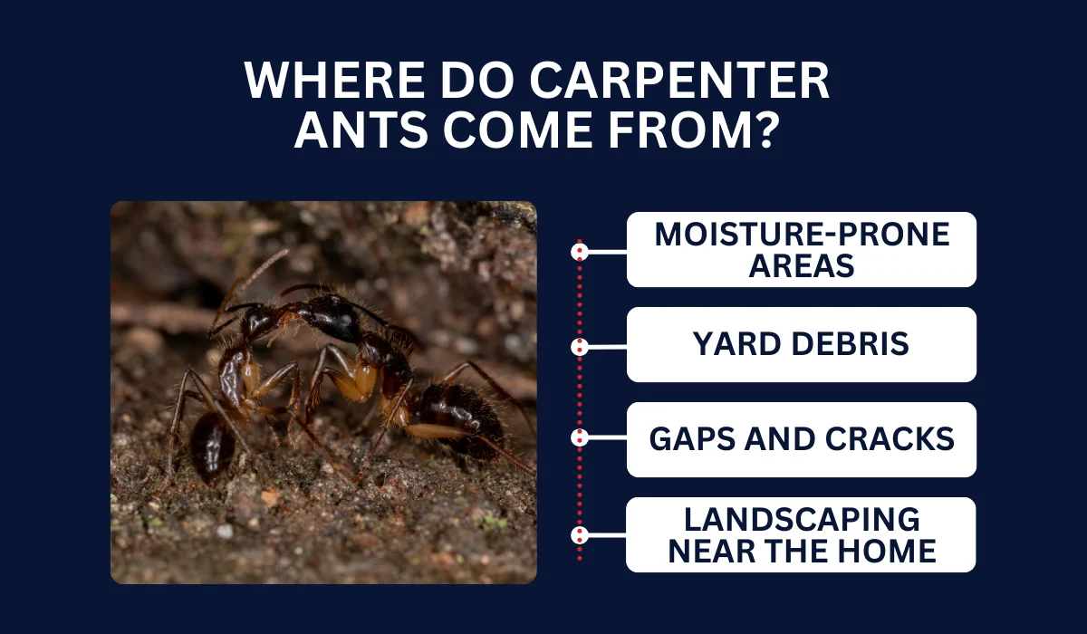 WHERE DO CARPENTER ANTS COME FROM